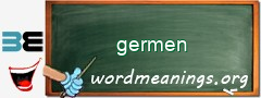 WordMeaning blackboard for germen